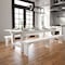 Flash Furniture Rectangle 40.25" W, 108" L, 30" H, Wood, Wood Grain XA-F-108X40-WH-GG - alternate 1